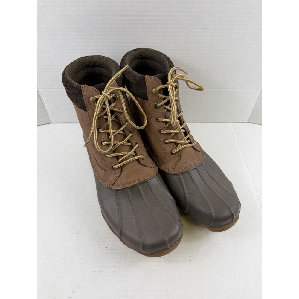 Sperry Top-Sider Brewster Waterproof Duck Boots Shoes Mens Size 12 Brown Rubber!